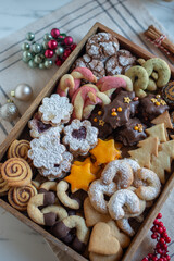 Christmas cookies with festive decoration