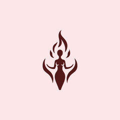 Fire goddess logo