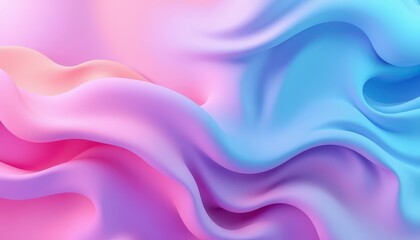 Obraz premium Abstract Pastel Swirls of Pink Blue and Purple Hues