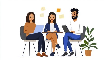 Diverse Team Brainstorming, Laptop Meeting | Diversity and Inclusion