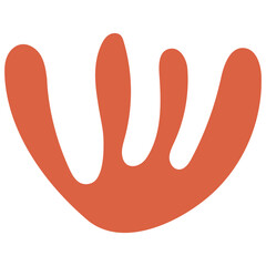 Coral Abstract Shape