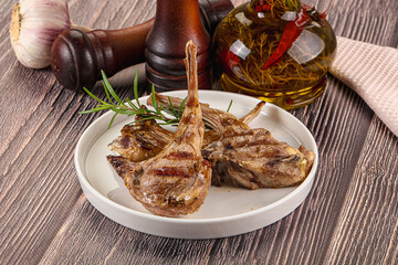 Delicous Grilled square rib of lamb