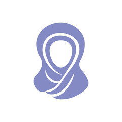 Hijab icon illustration flat