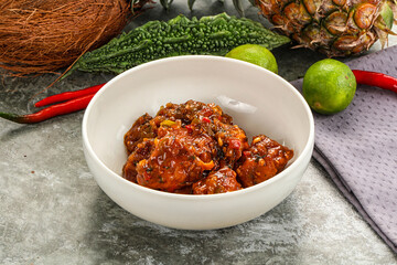 Asian cuisine - Chicken Manchurian with gravy