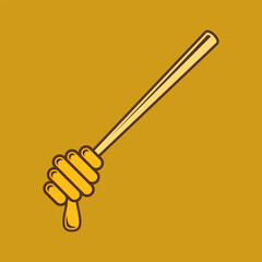 Honey stick icon. Vector illustration