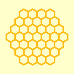 Honeycomb icon. Honey symbol. Vector illustration