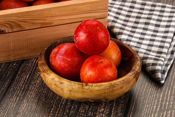 Fresh sweet juicy  purple plums