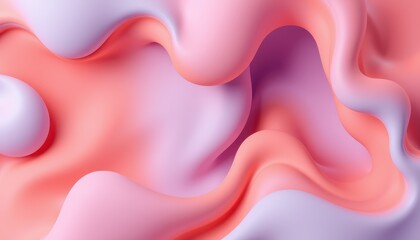 Obraz premium Abstract Pink and Lavender Fluid Swirls Design