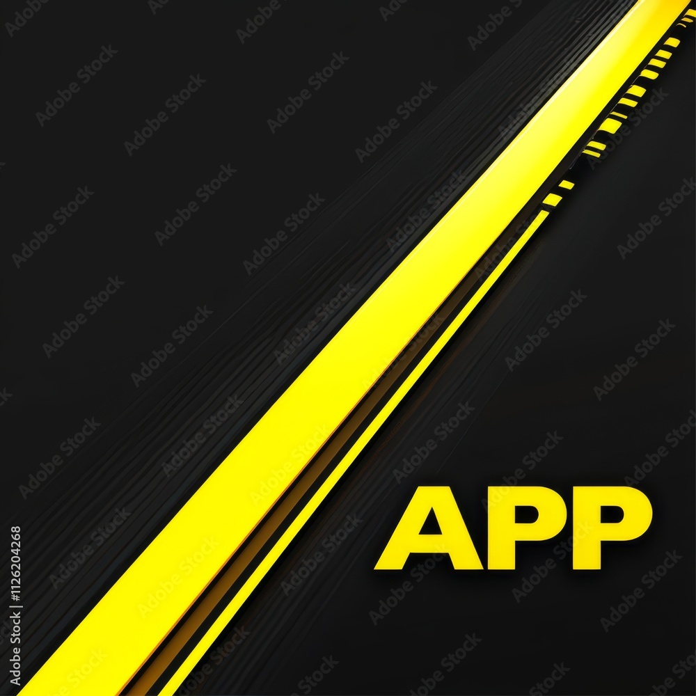 Poster modern app: a sleek, dynamic visual representation of a cutting-edge application concept, featuring 
