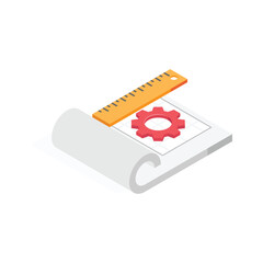 A technical plan showcasing mechanical gear design on a page