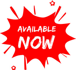 Available now starburst button