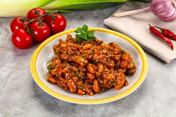 Chili con carne with beef and beans