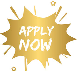 Golden apply now starburst button