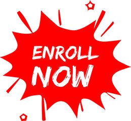 Enroll now starburst button