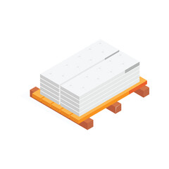 An amazing isometric icon of concrete Block, ready to use vector