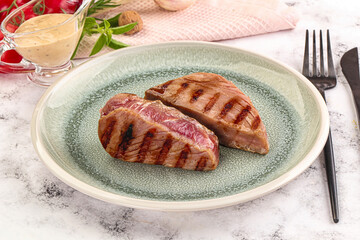 Delicous grilled tuna dish steak
