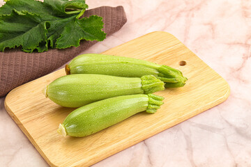 Green young small baby zucchini