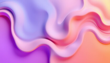 Obraz premium Abstract Pastel Waves Fluid Design Background