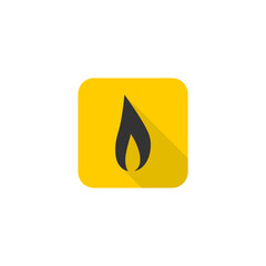 Fototapeta premium Fire flame icon isolated on transparent background