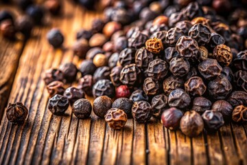 Fototapeta premium Black Peppercorn Photography: Close-up Macro Images of Aromatic Spices