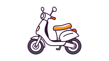 Sweet scooter motorcycle illustration icon logo. Generative AI