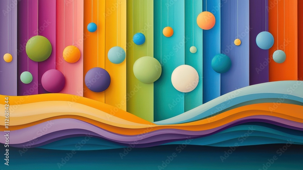 Poster colorful oil slick on water creating a mesmerizing abstract pattern, capturing the vibrant spectrum 