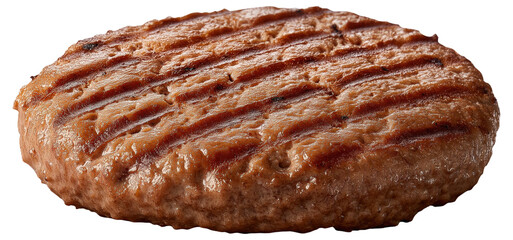 PNG Grilled burger patty with grill marks