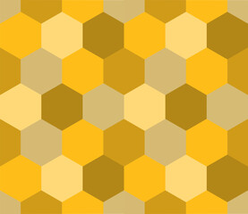Seamless geometric honeycomb pattern. The hexagonal texture of the cells. Vector illustration