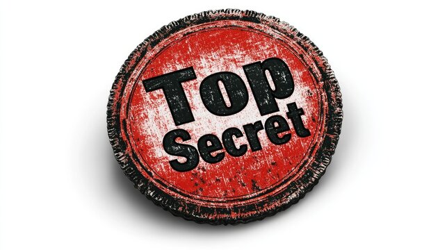 Top secret red stamp showing classified information - Powered by Adobe