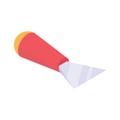 Look at this editable icon of scraper in isometric design style