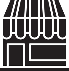 Shop Building Glyph Icon
