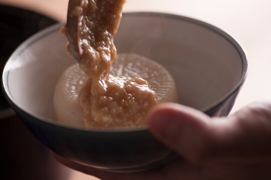 Fukifuki daikon with miso sauce