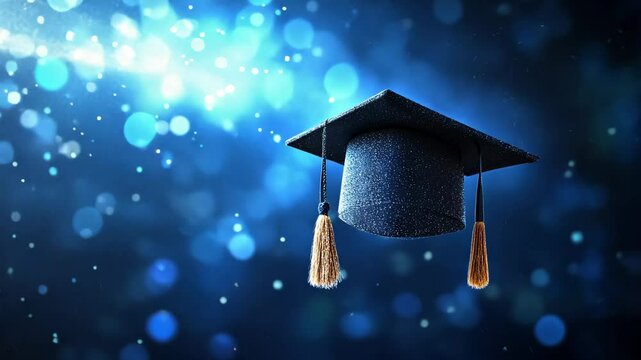 Abstract digital technology background with a graduation digital