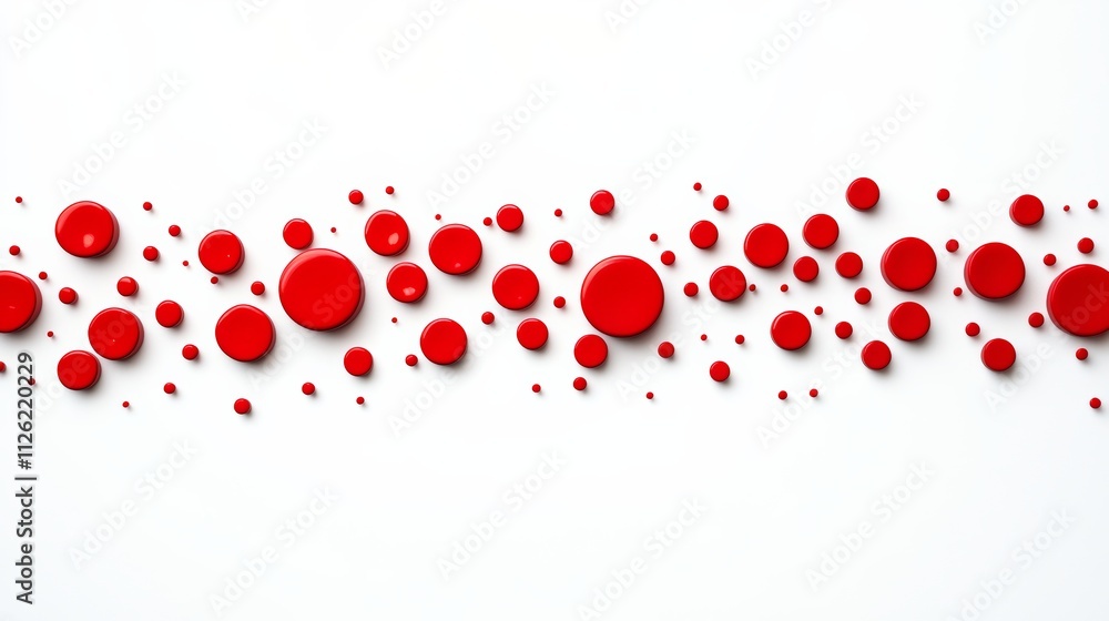 Poster red line with red dots on it. the lred line with red dots on it. the line is whiteine is white