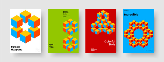 Obraz premium Modern Brochure Design. Geometric Report Template. Isolated Business Presentation Layout. Poster. Flyer. Banner. Background. Book Cover. Handbill. Notebook. Pamphlet. Journal. Newsletter. Magazine