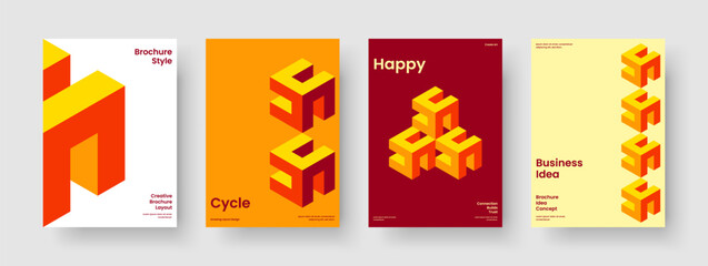 Isolated Brochure Design. Creative Report Layout. Geometric Book Cover Template. Poster. Flyer. Background. Banner. Business Presentation. Leaflet. Newsletter. Pamphlet. Advertising. Handbill