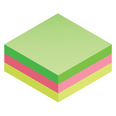 Stack of colored sticky notes