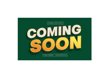 Coming Soon Text Effect, Editable 3D Text Style