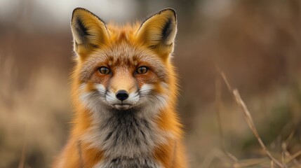 Fototapeta premium A Close-Up Portrait of a Red Fox