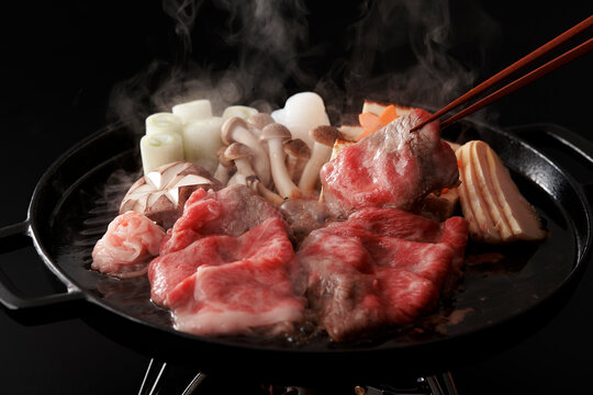 Domestic Japanese beef sukiyaki