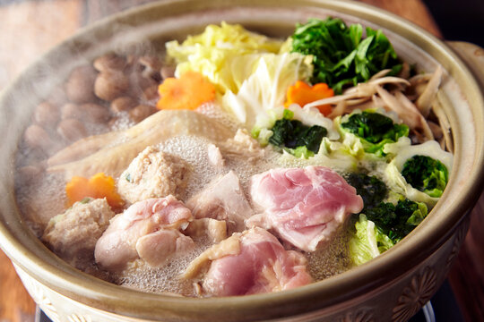 Salted chanko chicken and chicken ball nabe