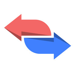 Opposite Arrows Shape