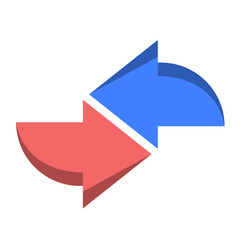 Opposite Arrows Shape