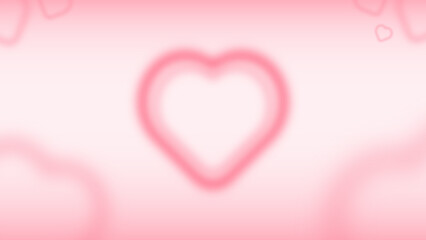 A pink gradation background with a blurred heart shape. Suitable for Valentine's Day events