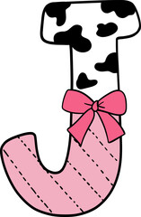 Cow Alphabet and Cow Letters. Animal Font and Cow Skin