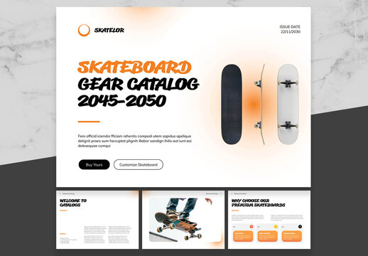 Orange And Black Skateboard Catalog