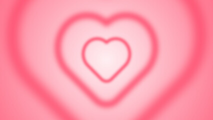 A pink gradation background with a blurred heart shape. Suitable for Valentine's Day events