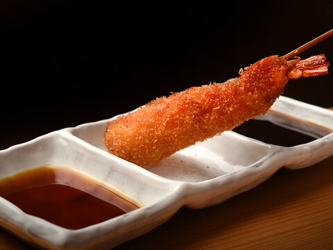 Japanese food Shrimp skewers