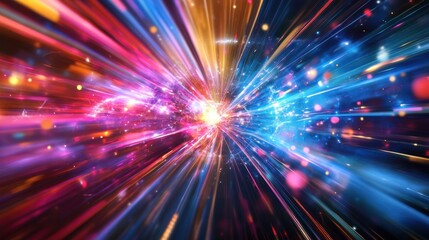 Hyper Speed: A Journey Through Colorful Light Streaks