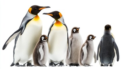 Obraz premium King Penguin Family Portrait
